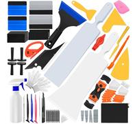 80 Pièces Kit Vitre Teintée Voiture Raclettes Outils de Découpe, Outils de Finition des Bords Kit Covering Professionnel pour Film Vitre Teintée Voiture, Stickers Meuble