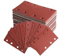 80 Pièces Papier a Poncer 80x133MM 8 Grains 40 60 80 120 180 240 320 400 | 8 Trous Papier Abrasif 80 133 pour Ponceuse Rectangulaire Vibrante Polir et Enlever La Rouille