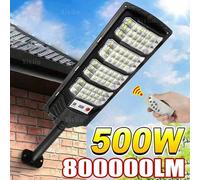 800 000 lm Lampe solaire LED extérieure ultra-puissante 500 W Lampe murale solaire extérieure haute puissance Projecteur de jardin Super lumière solaireABS