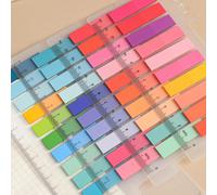 800 feuilles 4 types/paquet Notes adhésives transparentes pour animaux de compagnie - Onglets d'index, bloc-notes colorés, drapeaux, étiquettes de marquage Fournitures scolaires de rentrée Taille Uniq