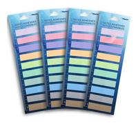 800 Marque-Pages Adhésifs Repositionnables Plastifiés 10 Couleurs Soit 4 Packs De 10 Mini Blocs De 20 Sticky Notes Couleurs Pastels 45x12 Mm