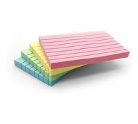 800 Notes Adhésives Lignées (Lot De 8)Couleur PastelBlocs Adhésifs PuissantsBlocs-Notes Pour La Maison,Le Bureau,L'école76 Mmx127 Mm (7,6x12,7 Cm) 100 Feuilles Par Bloc