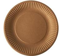 800 Papstar Assiette, carton pure ronde Ø 19 cm brun 88360