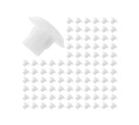 800 Pcs Décoration de Meubles de Maison 5 mm Couvercle de Forage de Trou en Plastique Blanc