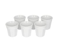 Bialetti Tasses à expresso Y0TZ502 — porcelaine blanche — lot de 6