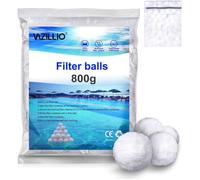 800g Boules de Filtre de Piscine Équivalent à 30 kg de Filtre à Sable, s de Balle Filtrante Piscine Convient à Divers Systèmes
