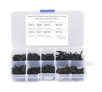 800pcs M2 Kit d'Assortiment De Vis Autotaraudeuses En Acier Au Carbone Noir à Tête Fraisée à Cruciforme Avec Boîte De Rangement
