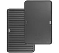 80631 Plaque de cuisson en fonte pour barbecues Weber Go-Anywhere au charbon et au gaz, 40,6 x 25,4 cm, portable pour cuisinière intérieure/barbecue de camping en plein air, remplacement pour Weber