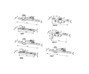 8066 Pivot supérieur pour portes double-action métal compatible BTS