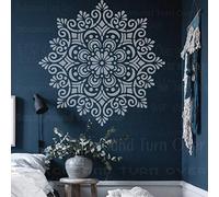 80cm Huge Giant Mandala Ceiling Indian Arabic Ethnic Round Pochoir Pochoirs Pour La Décoration Carrelage Peinture Grand Mandala Murs Grands Modèles Meubles Niche Modèle De Mur Modèle De