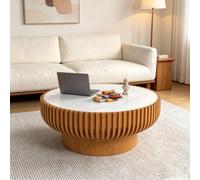 80cm Tables d'Appoint en Bois,Table Basse Ronde | Table Centrale Moderne Adaptée Au Salon Et à La Chambre,Table Centrale Salon Et Bureau Peu Encombrantes,Montage Facile