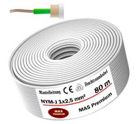 80m de câble électrique pour locaux humides Câble sous gaine NYM-J 1x2,5 mm² Câble électrique