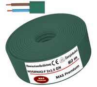 80m de câble plat d'éclairage H05RNH2-F 2x1,5 GN résistant aux huiles et ignifugé