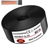 80m de câble souple en caoutchouc Câble de chantier H07RN-F 1x16 Flexible pour appareils