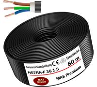 80m de câble souple en caoutchouc Câble de chantier H07RN-F 3G1,5 Flexible pour appareils
