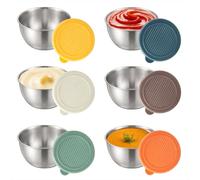 80ml Mini Récipient à Sauce en Acier Inoxydable avec Couvercles 6 Pièces | Récipient à Sauce Vinaigrette Bocaux à Salade pour Collations Sauces Epices pour Pique-niquer Transporter Voyager
