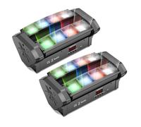 80W Lumière de Scène - JAJALUYA DJ Jeux de Lumiere - Pour Disco Fête Soiree Noël - Pack de 2