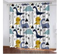 [81]Rideau Occultant Enfant - Dinosaure Animal Abstrait - 3D Thermique Isolant Occultants a Oeillets Rideaux - - Voil-60x160CM