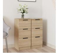 Buffets 2 pcs Chêne Sonoma 30x30x70 cm Bois d ingénierie Chêne Sonoma G