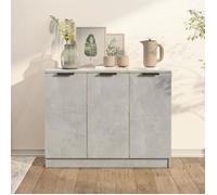 811191 vidaXL Buffet Gris béton 90,5x30x70 cm Bois d'ingénierie
