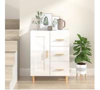 812228 vidaXL Buffet Blanc brillant 69,5x34x90 cm Bois d'ingénierie