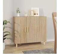 vidaXL Buffet Chêne sonoma 90x34x80 cm bois d'ingénierie Marron