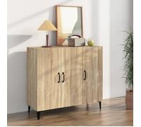812504 vidaXL Buffet Chêne sonoma 90x34x80 cm Bois d'ingénierie