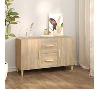 vidaXL Buffet Chêne Sonoma en bois d'ingénierie 2 portes 2 tiroirs 100x36x60 cm Marron