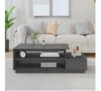 vidaXL Table basse 814416 Gris Bois massif de pin 120 x 50 x 40,5 cm
