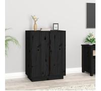 814493 vidaXL Buffet Noir 60x35x80 cm Bois massif de pin