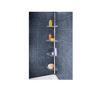 Wenko Étagère d'angle télescopique pour douche 8145500 inox 4 tablettes 56-275 cm
