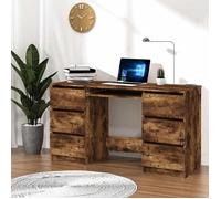 vidaXL Bureau Chêne fumé Bois d'ingénierie 140x50x77 cm