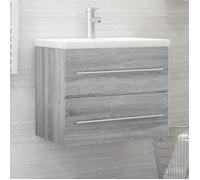 vidaXL Armoire de lavabo Sonoma gris 60x38,5x48 cm Bois d'ingénierie