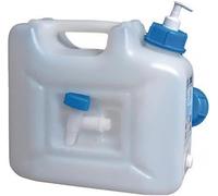 816512 Réservoir hygiénique | Réservoir d'eau de 12 litres avec distributeur de savon de 250 ml et robinet de vidange | Naturel, blanc