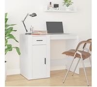 vidaXL Escritorio de madera contrachapada blanco 100x49x75 cm