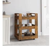 816821 vidaXL Chariot de cuisine Chêne fumé 60x45x80 cm Bois d'ingénierie