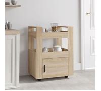 816827 vidaXL Chariot de cuisine Chêne sonoma 60x45x80 cm Bois d'ingénierie