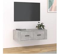 816836 vidaXL Meuble TV suspendu Gris béton 80x36x25 cm Bois d'ingénierie
