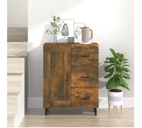 vidaXL Buffet 817372 Chêne fumé en bois d'ingénierie 69,5x34x90 cm