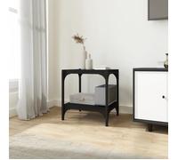 819302 vidaXL Meuble TV Noir 40x33x41 cm Bois d'ingénierie et acier