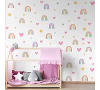 82 Sticker Stickers Muraux Enfants, Decoration Chambre Fille, Stickers Chambre Fille, Boho Stickers Muraux, Muraux Arc en Ciel Le cœur Bohèmes Bébé Pépinière D'enfant Décoration Murale de la Maison