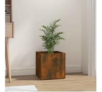 vidaXL Jardinière Chêne fumé 40x40x40 cm Bois d'ingénierie