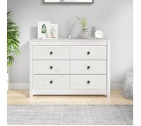 vidaXL Armoire latérale 100x40x72 cm Bois de pin massif Blanc