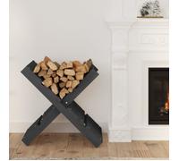 Porte bûches Gris 47x39,5x48 cm Bois massif de pin Gris G