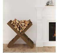 vidaXL Porte-bûches en bois massif de pin Marron miel 47x39,5x48 cm