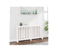 vidaXL Habillage de radiateur Blanc 153x19x84 cm Pin massif