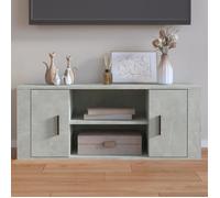 823095 vidaXL Meuble TV Gris béton 100x35x40 cm Bois d'ingénierie