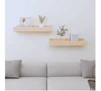 823584 vidaXL Étagères murales 2 pcs 50x12x9 cm Bois de pin massif
