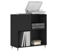 [82838]Colonne à disques,Buffet Bahut MEUBLECHIC, Meuble bas - avec stockage, noir 84,5x38x89 cm bois d'ingénierie,Poids:26.25 Kg