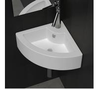 8289TOPVENTE-Vasque à poser- Lave Main Angle Blanc 460 x 330 x Lavabo avec trou de trop-plein 45x32x12 5 cm Blanc
